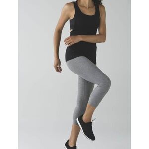 LULULEMON ATHLETICA Wunder Under Crop in Heathered Slate Size 4